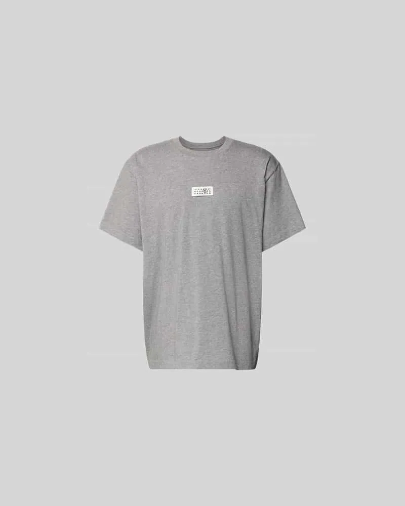 Maison Margiela Oversized T-Shirt mit Logo-Detail Mittelgrau
