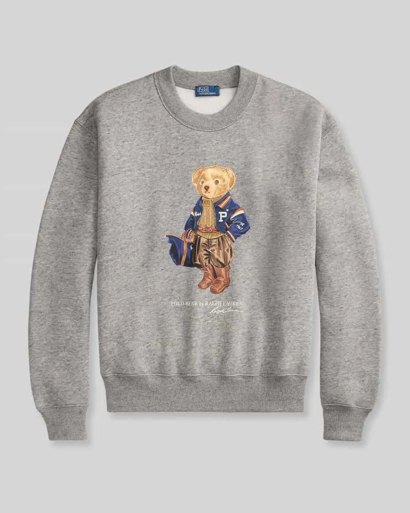 Ralph Lauren Regular Fit Sweatshirt aus Baumwoll-Mix mit Polo-Bear Dunkelgrau