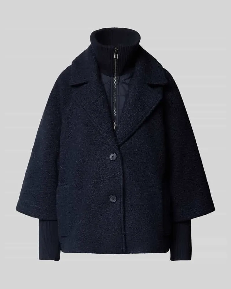 Tom Tailor Regular Fit Cape Jacke mit Stehkragen Marine