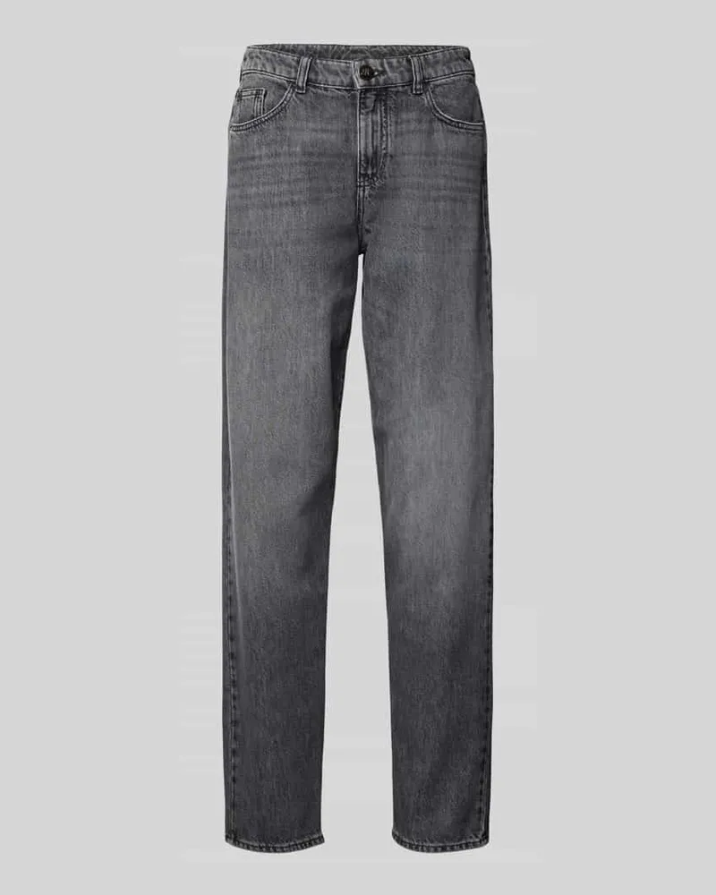 Emporio Armani Straight Leg Jeans im 5-Pocket-Design Mittelgrau