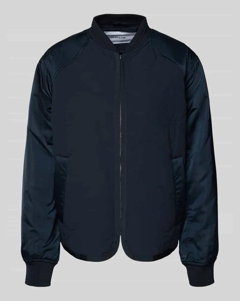 OPUS Jacke mit Stehkragen Modell 'Harpar Dunkelblau