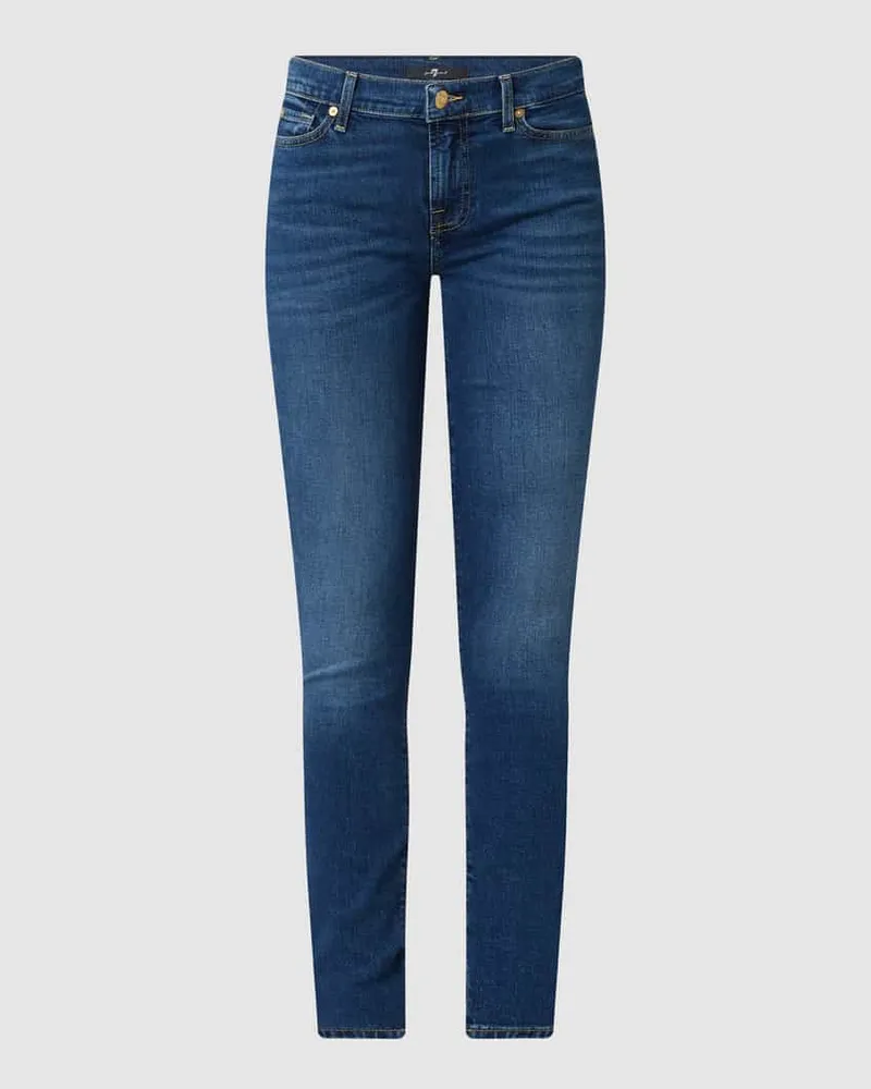 7 for all mankind Skinny Fit Jeans mit Stretch-Anteil Blau