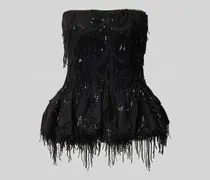 Bandeau-Top mit Zierbesatz
