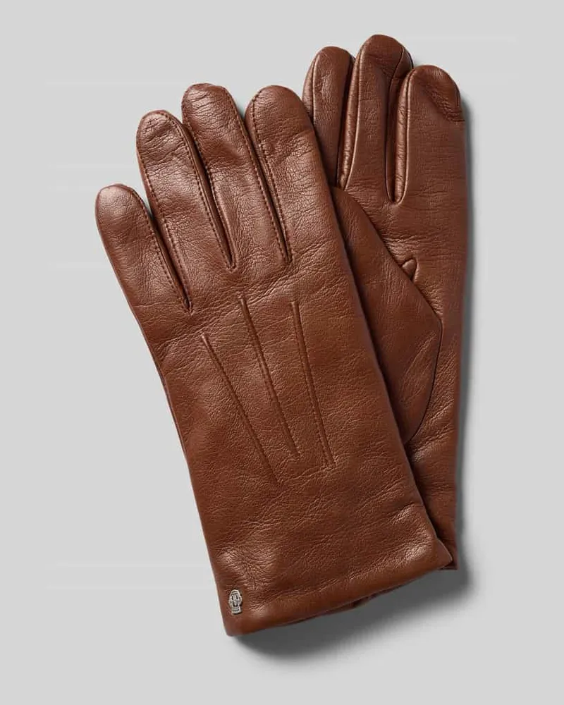 Roeckl Handschuhe aus echtem Leder Modell 'Dover Cognac