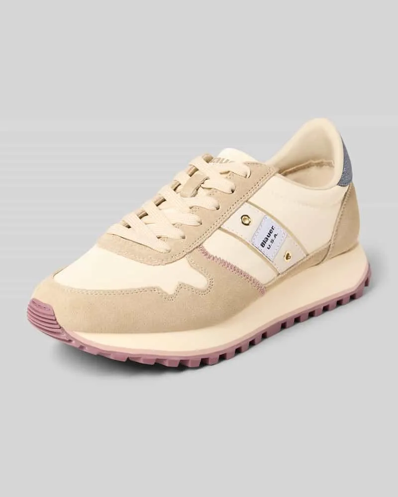 Blauer Sneaker mit Label-Patch Modell 'MILLEN Beige