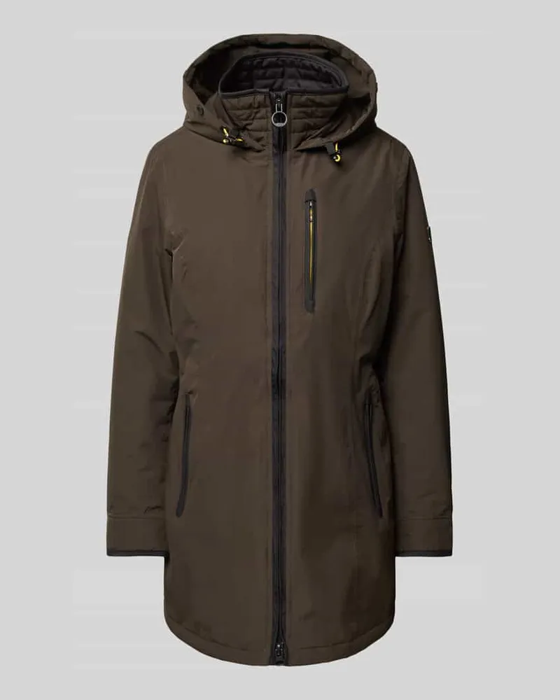 Wellensteyn Regular Fit Parka mit Reißverschlusstasche Modell 'WESTWIND Oliv