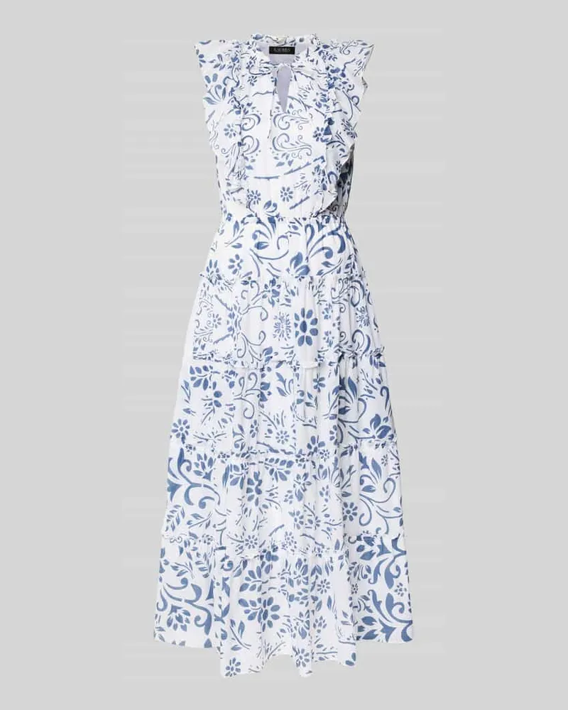 Ralph Lauren Maxikleid im Stufen-Look Modell 'NARELLA Hellblau
