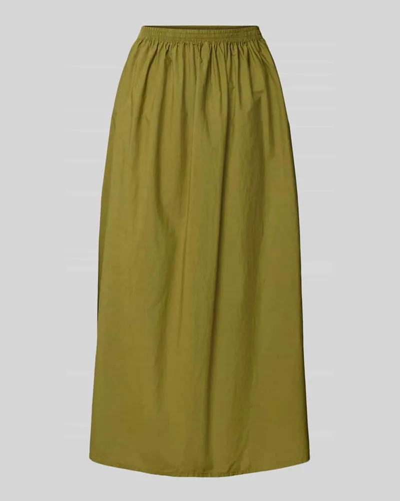 American Vintage Midirock mit elastischem Bund Modell 'BAILOW Khaki