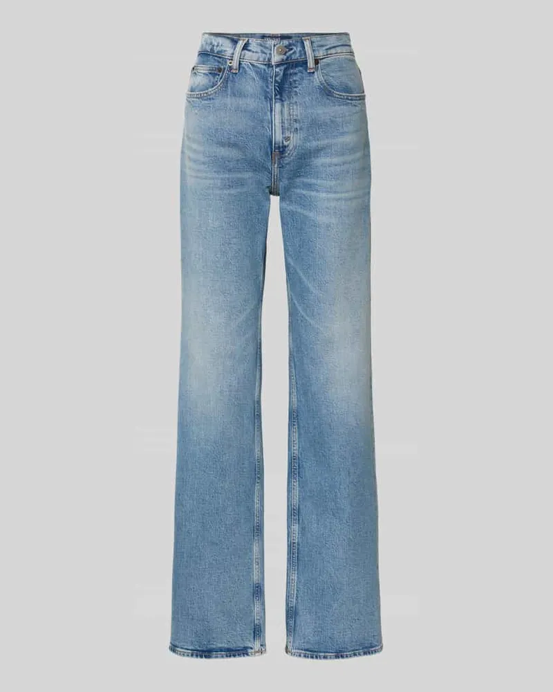 Ralph Lauren Wide Leg Jeans im Used-Look Jeansblau