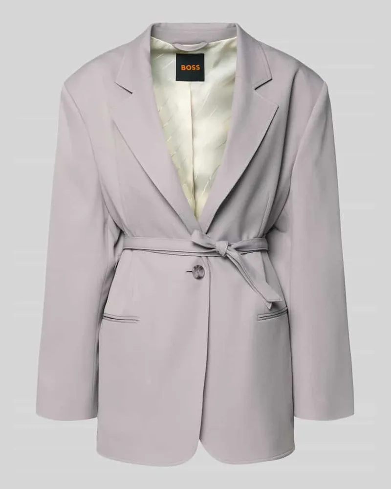 HUGO BOSS Slim Fit Longblazer mit Viskose-Anteil Modell 'JALARA Flieder