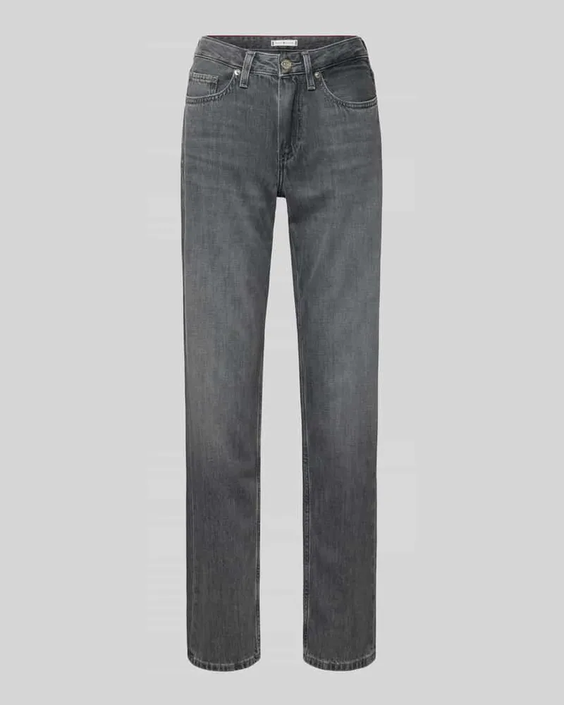 Tommy Hilfiger Straight Fit Jeans aus reiner Baumwolle Hellgrau
