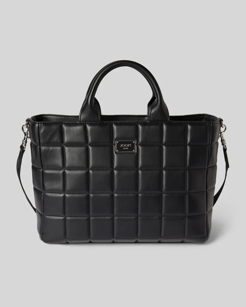 JOOP! Shopper mit Steppnähten und Label-Applikation Modell 'ordine1.0 Black