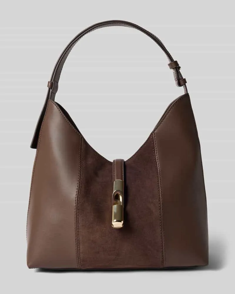 Furla Tote Bag aus echtem Leder Modell 'Goccia Dunkelbraun