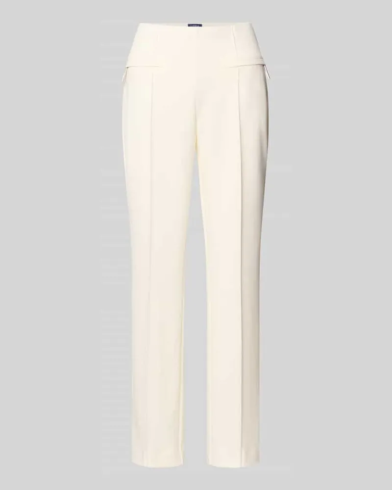 Vera Mont Slim Fit Stoffhose mit Leistentaschen Offwhite