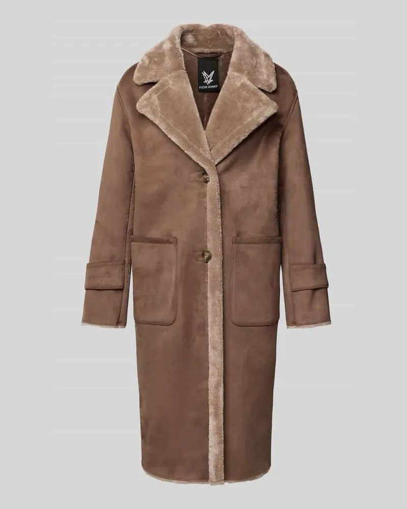 Fuchs Schmitt Mantel mit Reverskragen Taupe