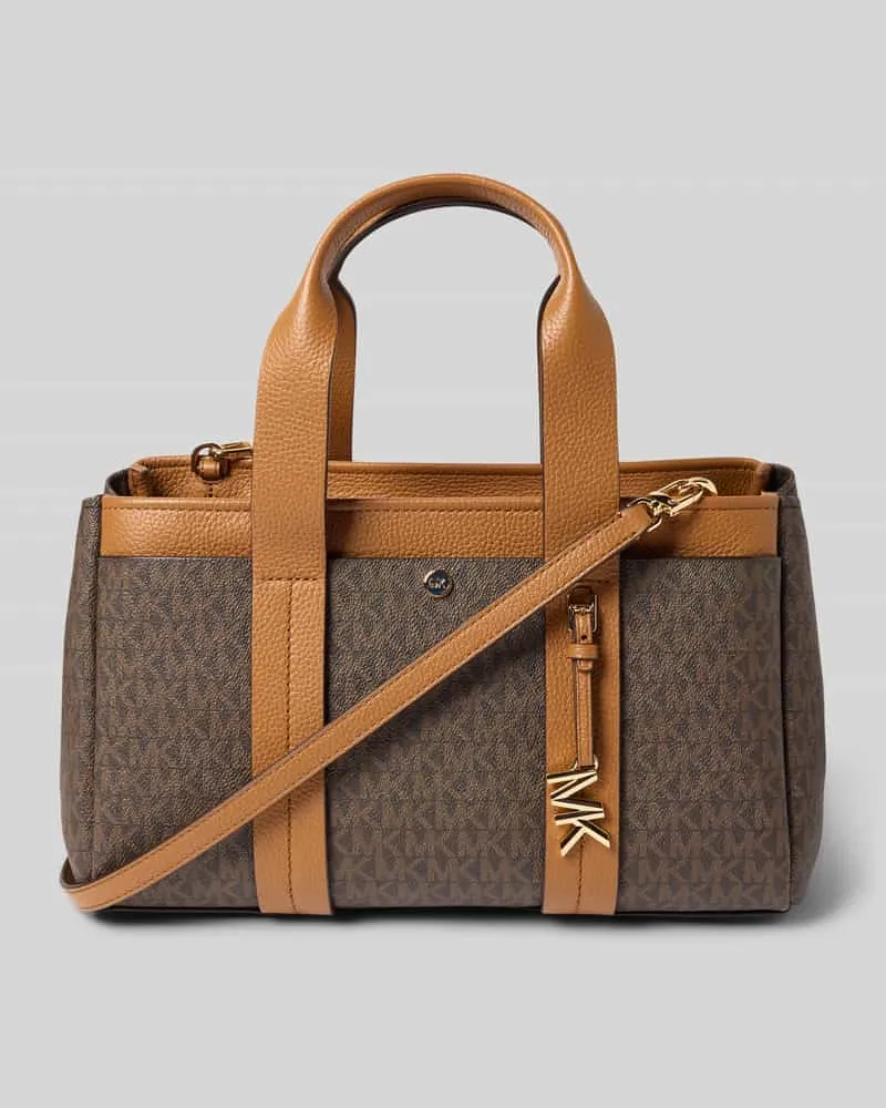 Michael Kors Handtasche mit Tragehenkeln und Schulterriemen Modell 'ROMEE Mittelbraun