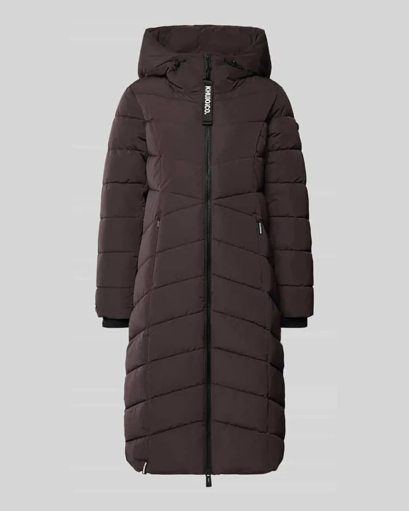 khujo Steppmantel mit Zweiwege-Reißverschluss Modell 'FLESCH Aubergine