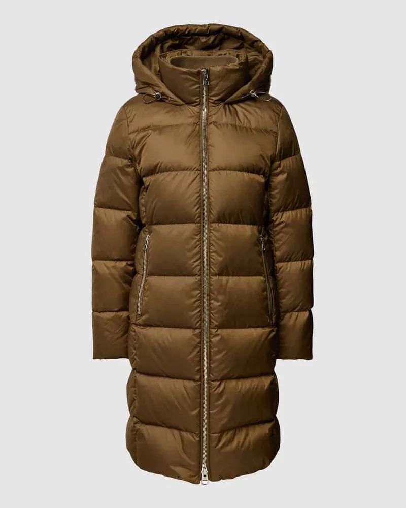 Marc O'Polo Daunenmantel mit Kapuze mit Tunnelzug Khaki