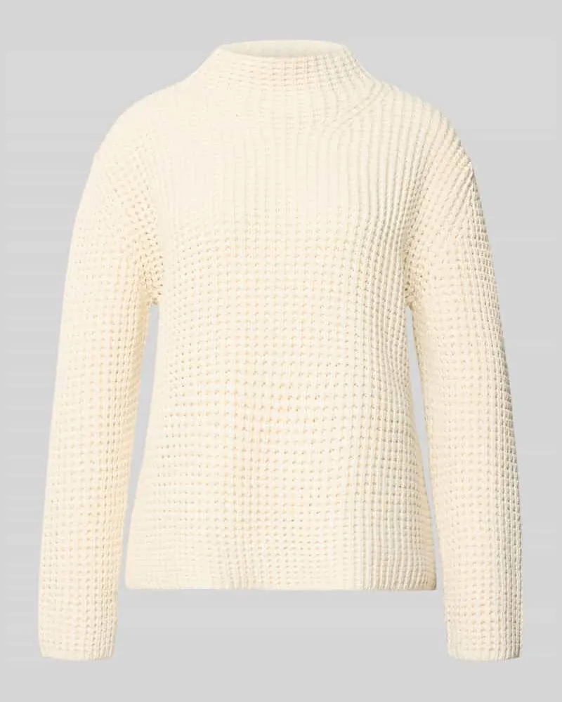 Marc O'Polo Regular Fit Turtleneck-Pullover aus Baumwoll-Mix Offwhite