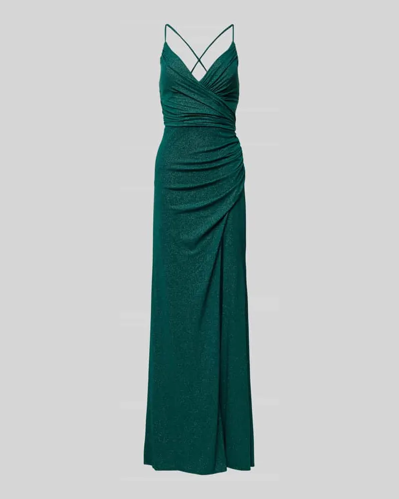 Mascara Abendkleid mit Gehschlitz Dunkelgruen