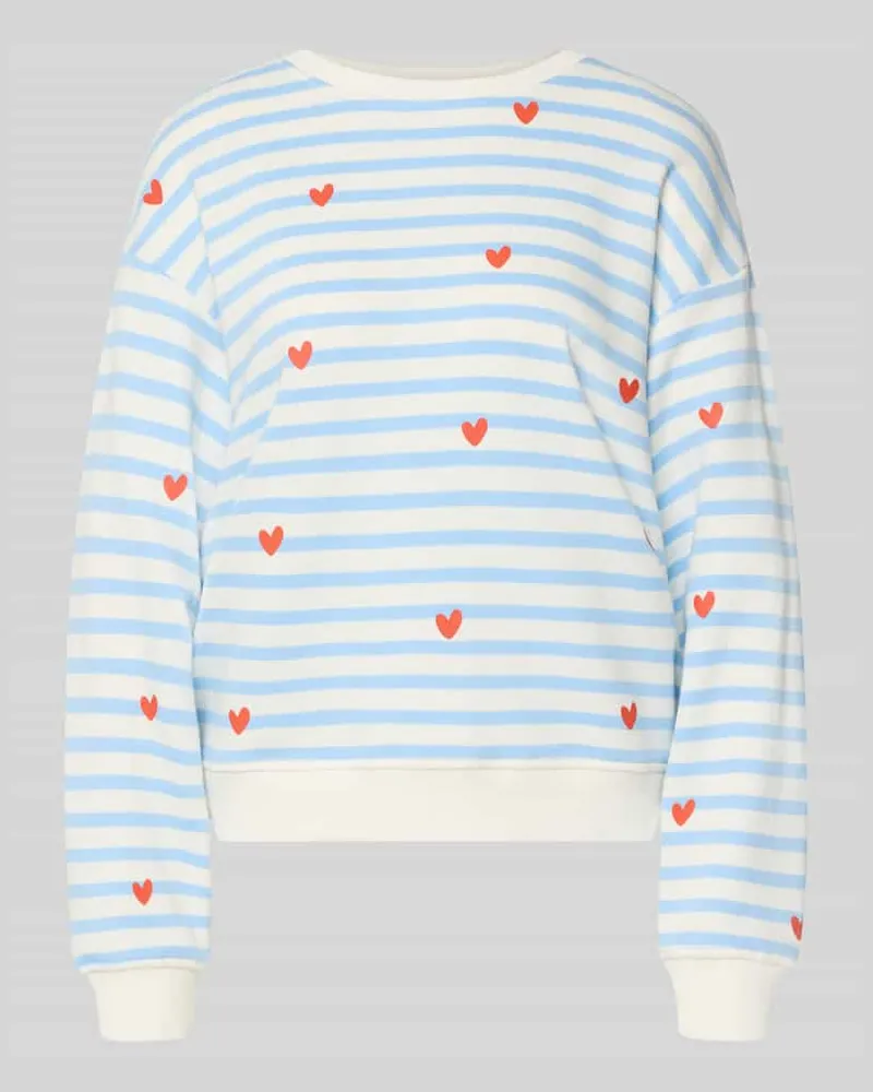 Smith & Soul Sweatshirt im Allover-Look Hellblau