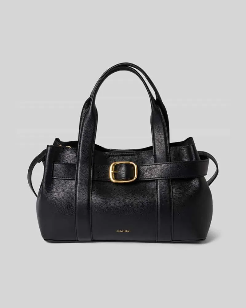 Calvin Klein Tote Bag in Leder-Optik Black