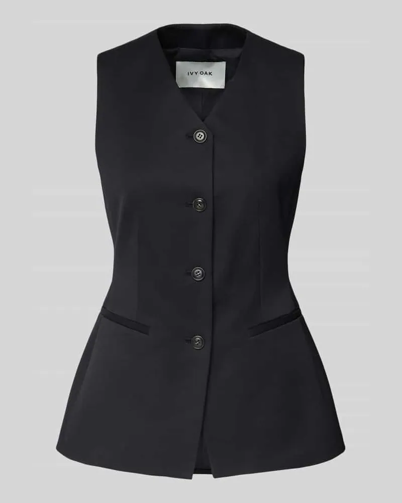 IVY & OAK Weste mit V-Ausschnitt Modell 'JUNIPER ROSE Marine