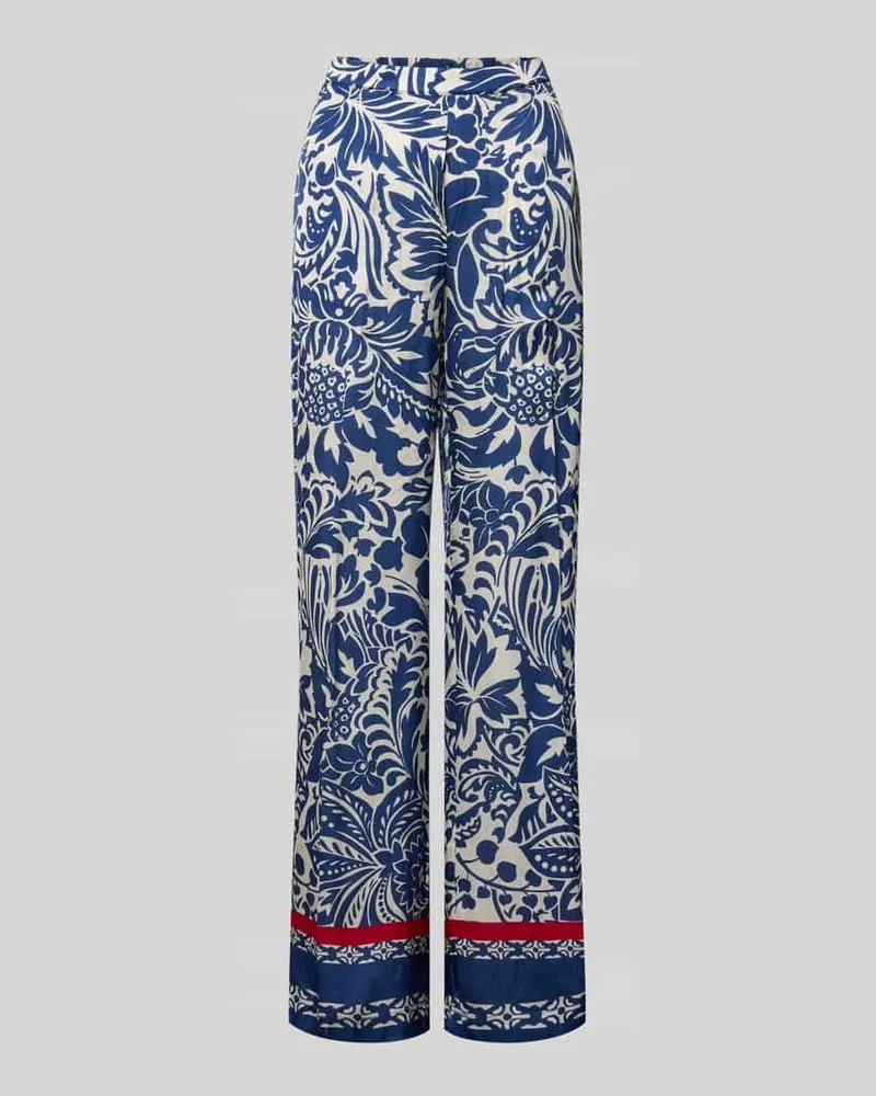 White Label Hose aus Viskose-Mix mit elastischem Bund Blau