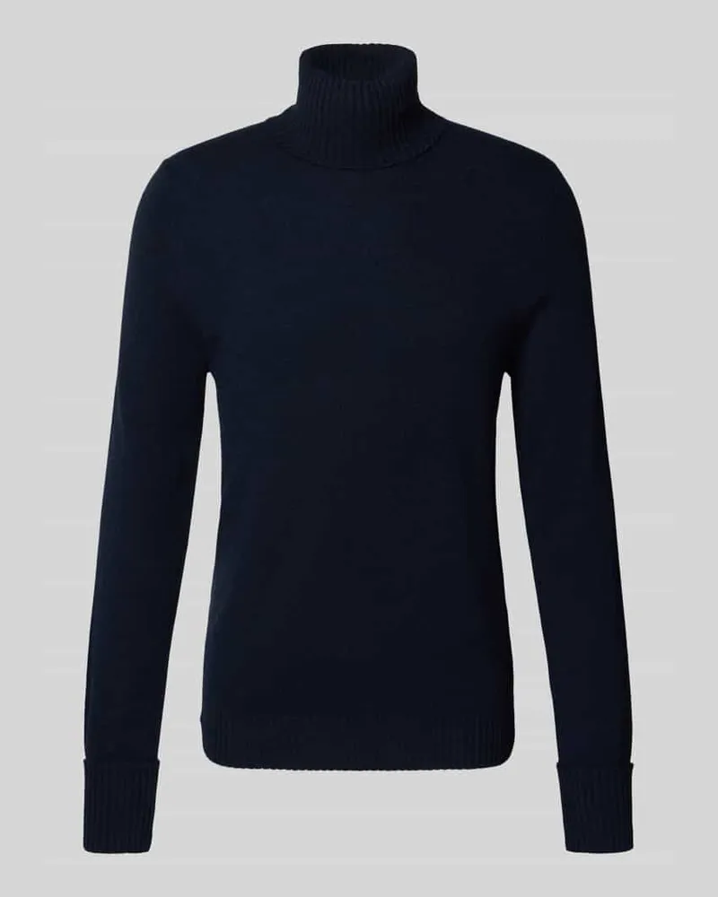 FTC Cashmere Kaschmirpullover mit Rollkragen Marine