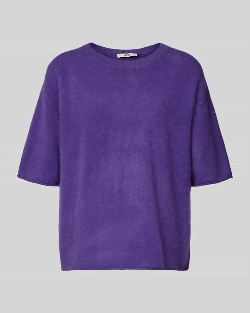 0039 Italy Strickshirt aus Kaschmir-Mix Modell 'Ines Violett
