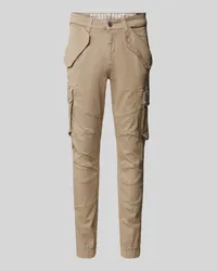 Alpha Industries Tapered Fit Cargohose mit Pattentaschen Modell 'COMBAT PANT Sand