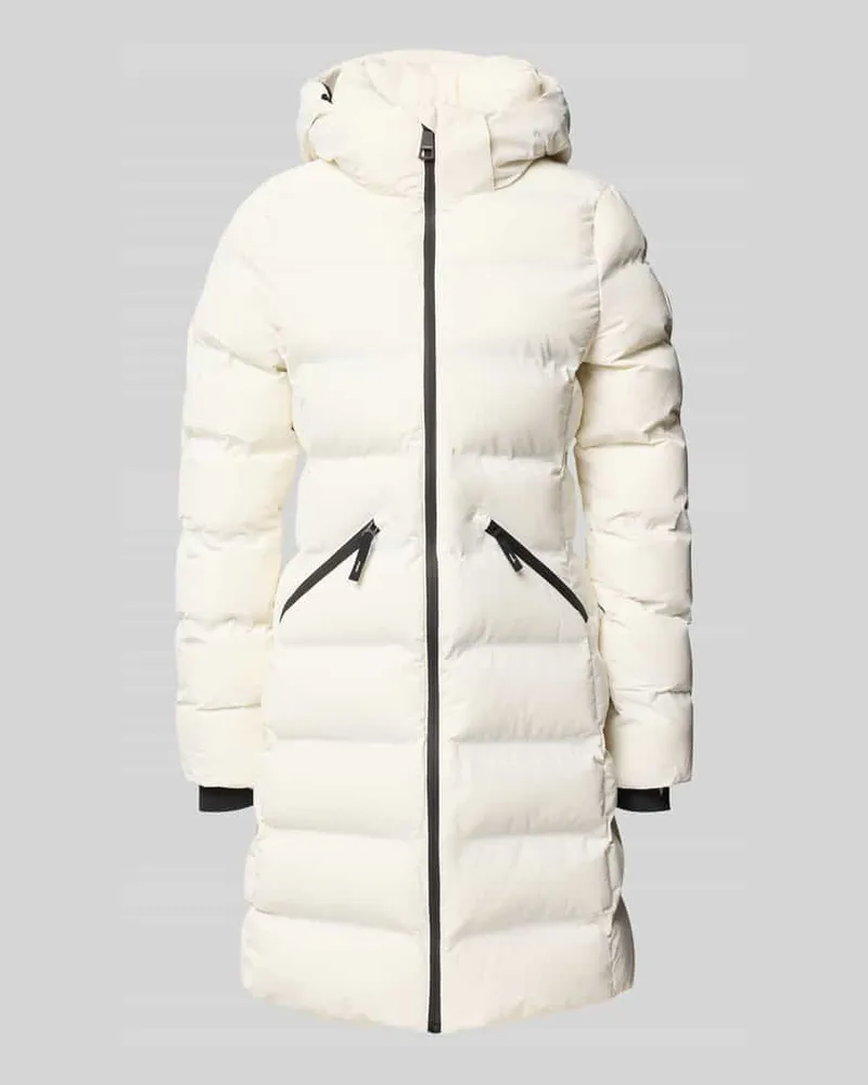 Superdry. Regular Fit Mantel in Stepp-Optik Modell 'City Offwhite