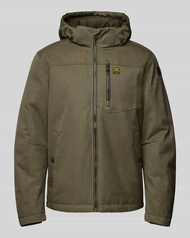 PME Legend Jacke mit Label-Patch Modell 'STRATOR Oliv