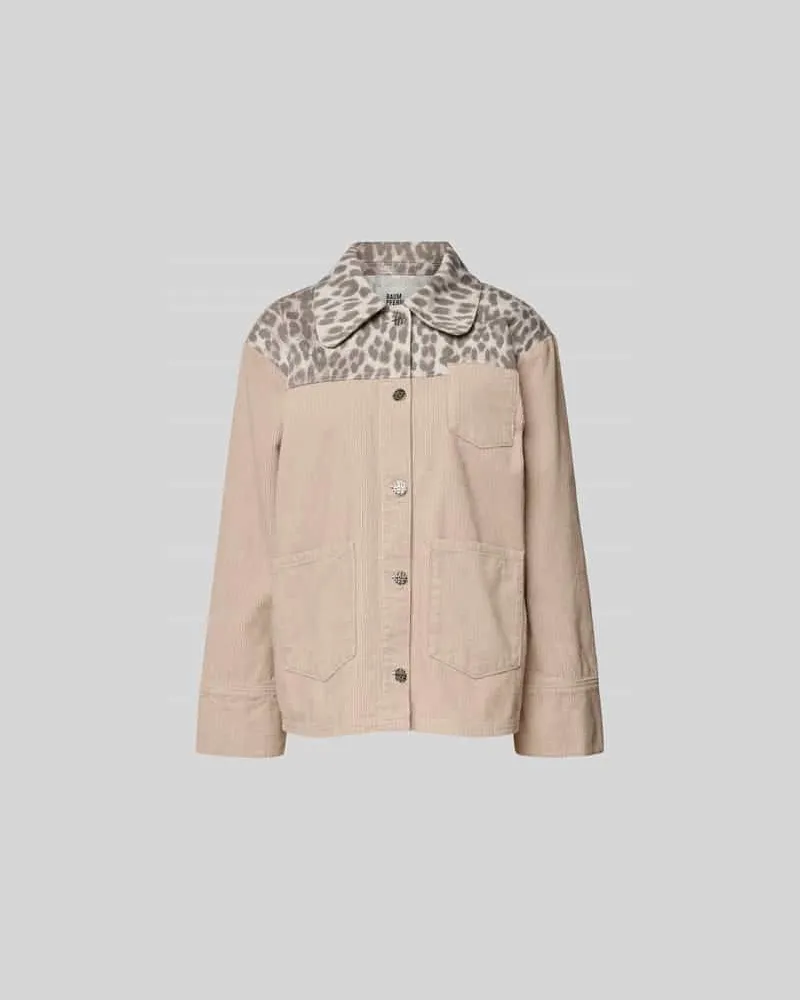 Baum und Pferdgarten Cordjacke mit Animal-Print Beige