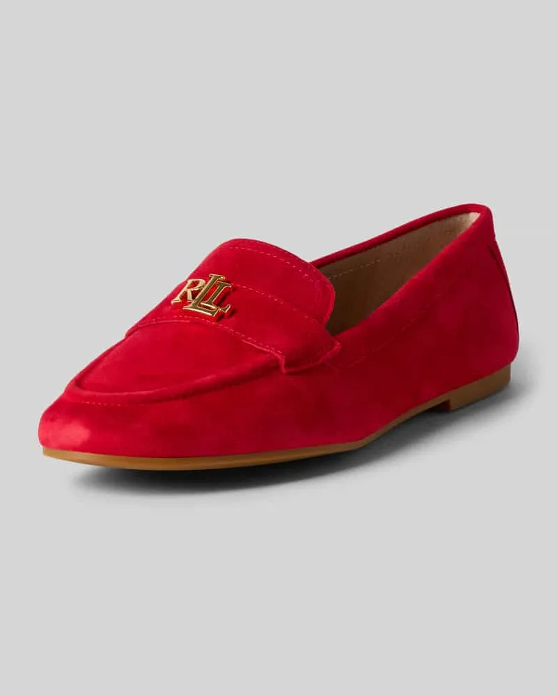 Ralph Lauren Loafer aus echtem Rindsleder Rot