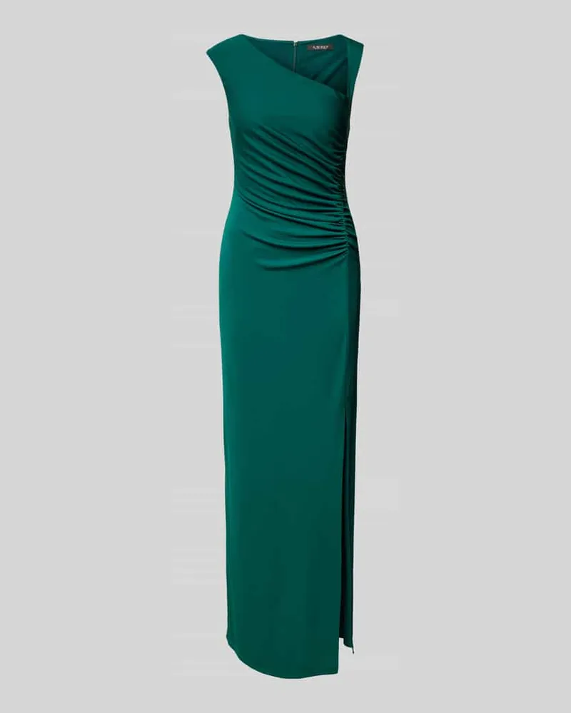 Ralph Lauren Abendkleid mit Raffungen Modell 'BARAIYA Dunkelgruen