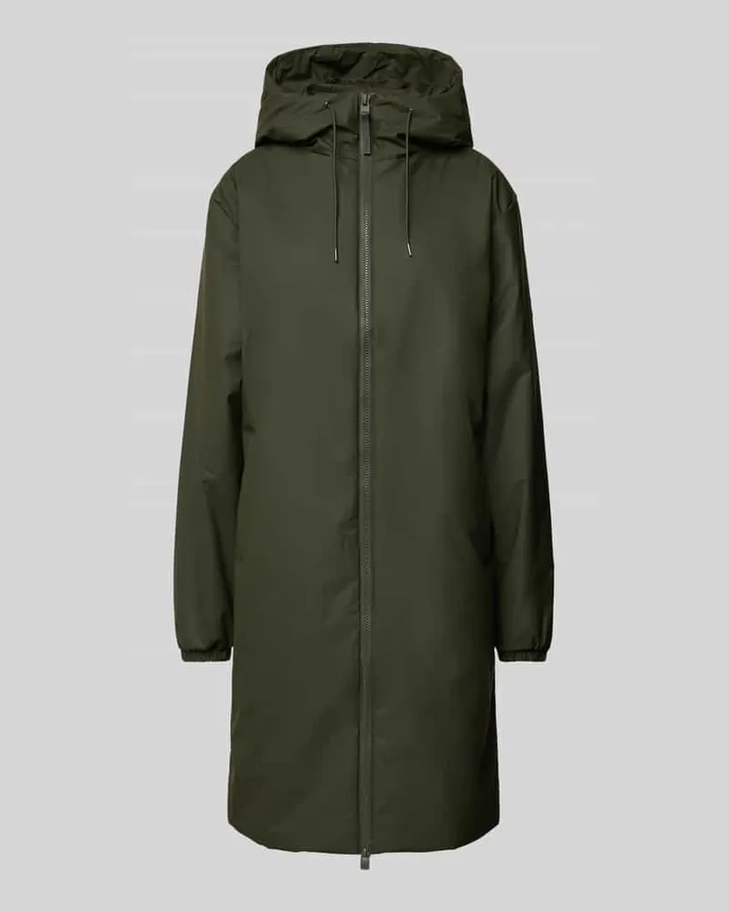 RAINS Parka mit Zweiwege-Reißverschluss Modell 'Lohja Khaki