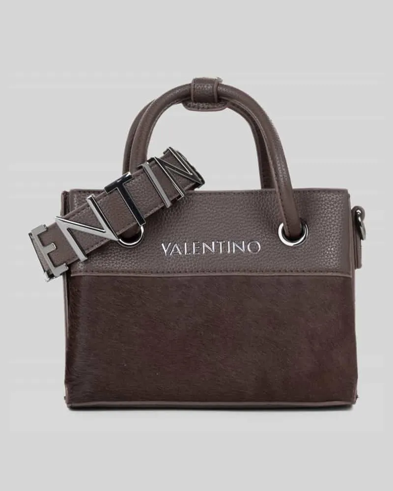 Valentino Bags Umhängetasche mit abnehmbaren Schulterriemen Dunkelbraun