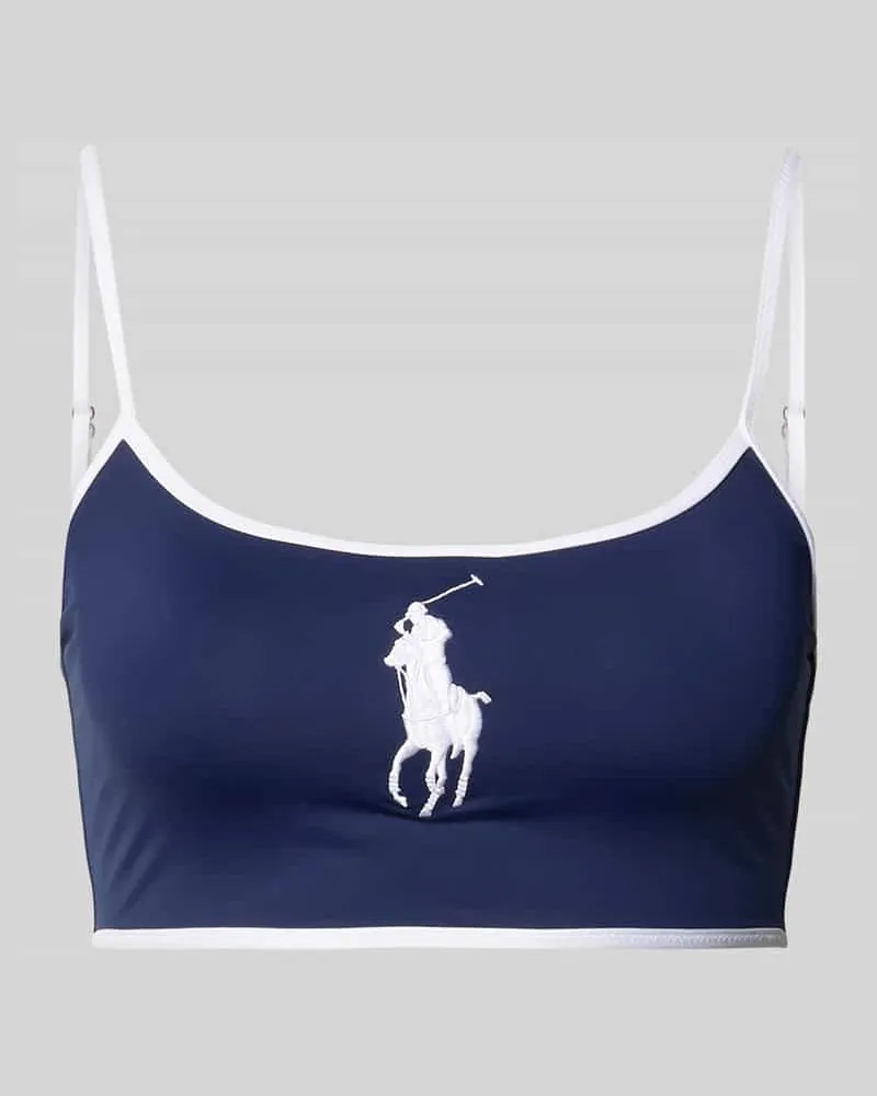 Ralph Lauren Bikini-Oberteil mit Logo-Stitching Dunkelblau