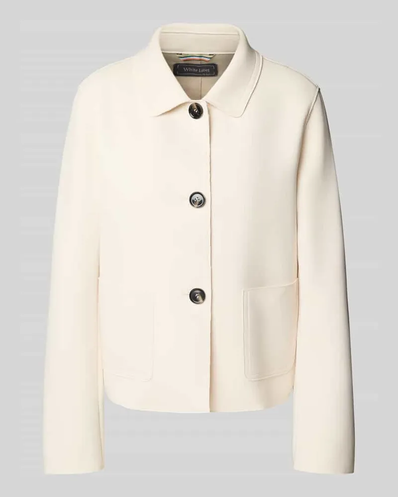 White Label Blazer mit Umlegekragen Offwhite