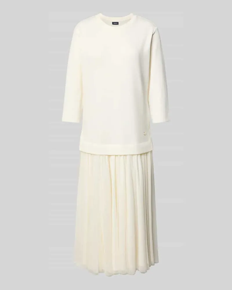 JOOP! Midikleid im 2-in-1-Look Offwhite