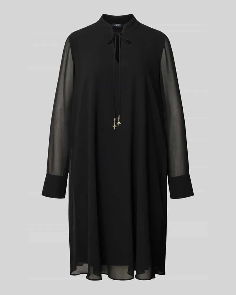 JOOP! Knielanges Kleid mit Stehkragen Modell 'Delilah Black