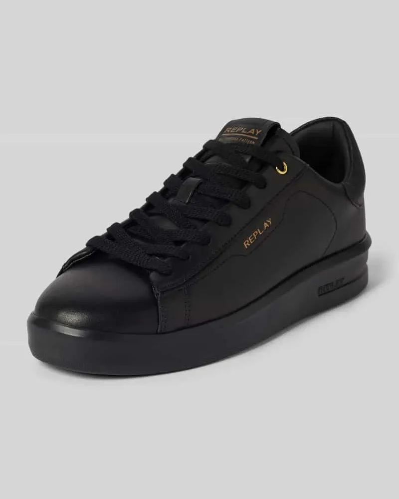 Replay Sneaker aus echtem Leder Modell 'UNIVERSITY Black