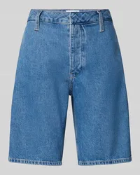 Calvin Klein Straight Leg Jeansshorts mit Gürtelschlaufen Modell '90 Jeansblau