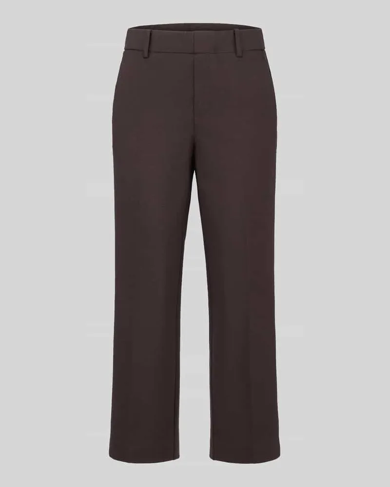 SteHmann Straight Fit Culotte aus Viskose-Mix Modell 'Fenja Dunkelbraun
