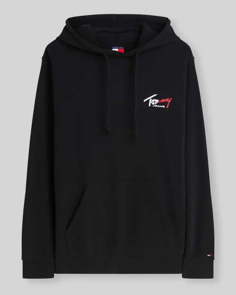 Tommy Hilfiger Relaxed Fit Sweatshirt aus reiner Baumwolle Black