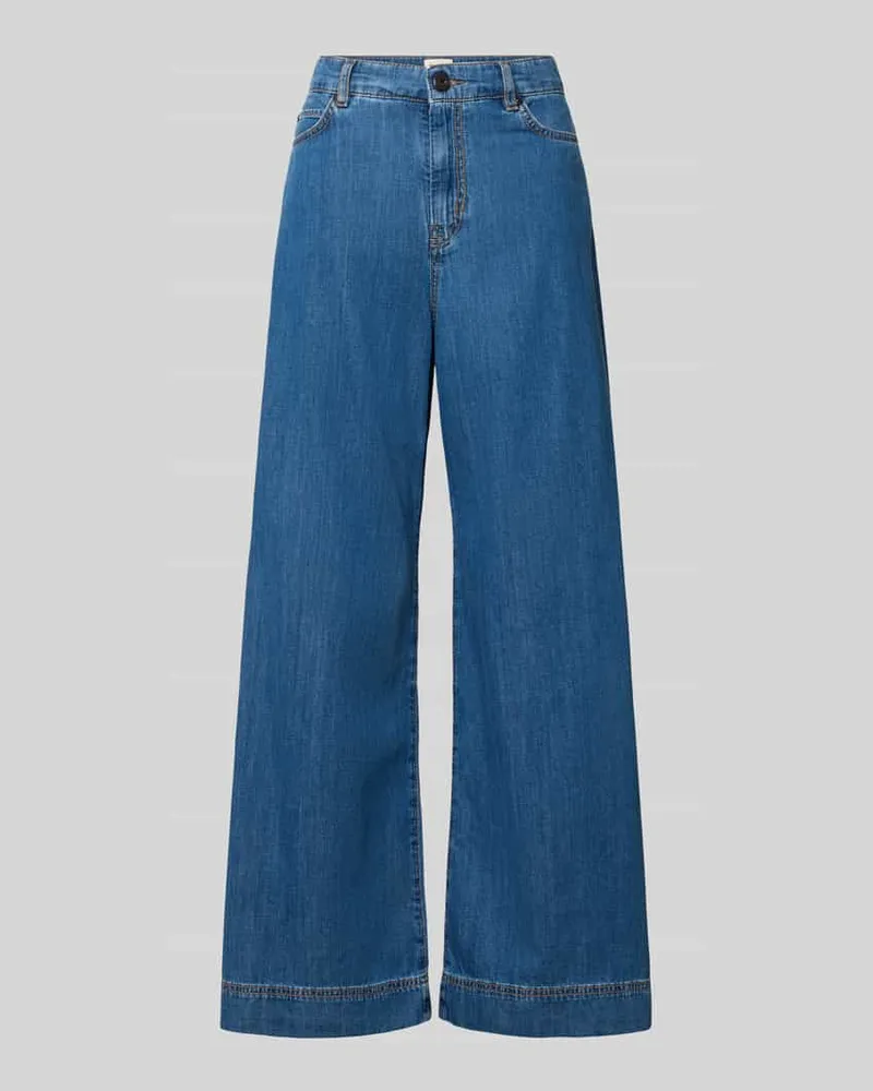 Max Mara Wide Leg Jeans aus reiner Baumwolle Modell 'VEGA Jeansblau