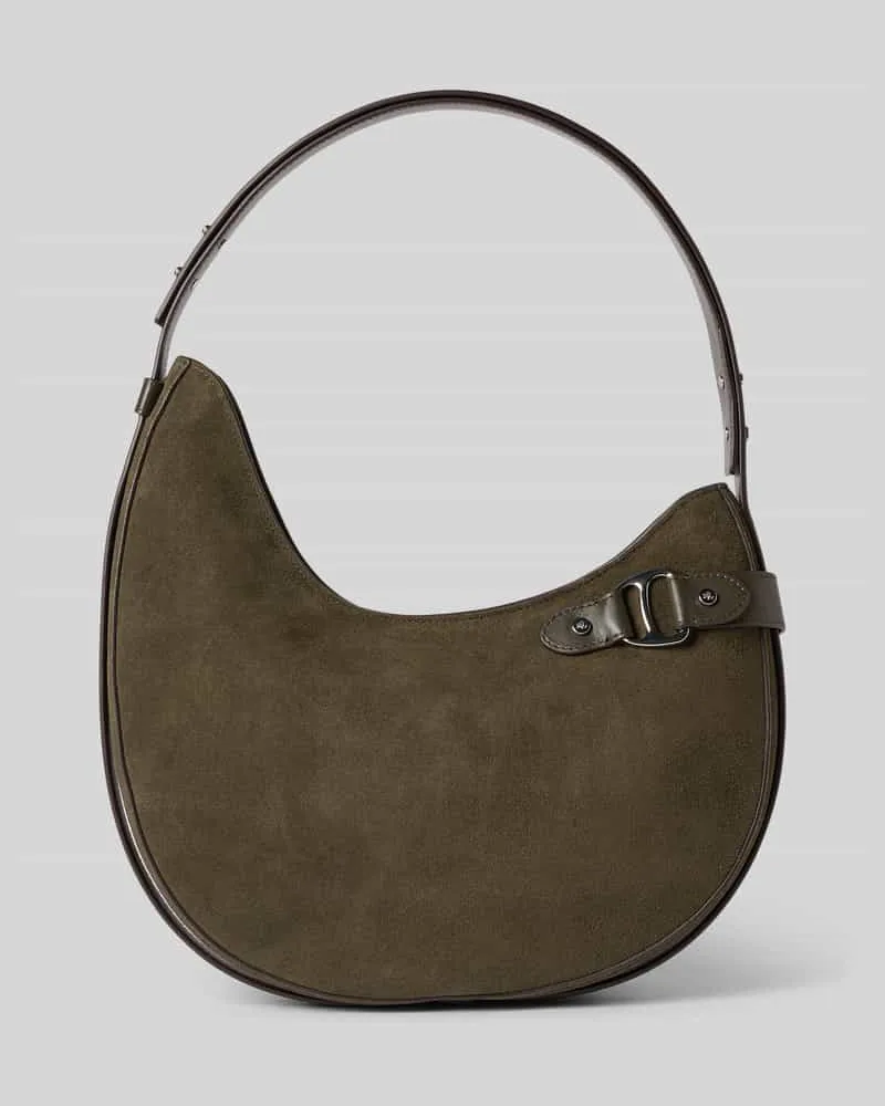 Ralph Lauren Handbag aus echtem Rindsleder mit Zier-Applikation Oliv