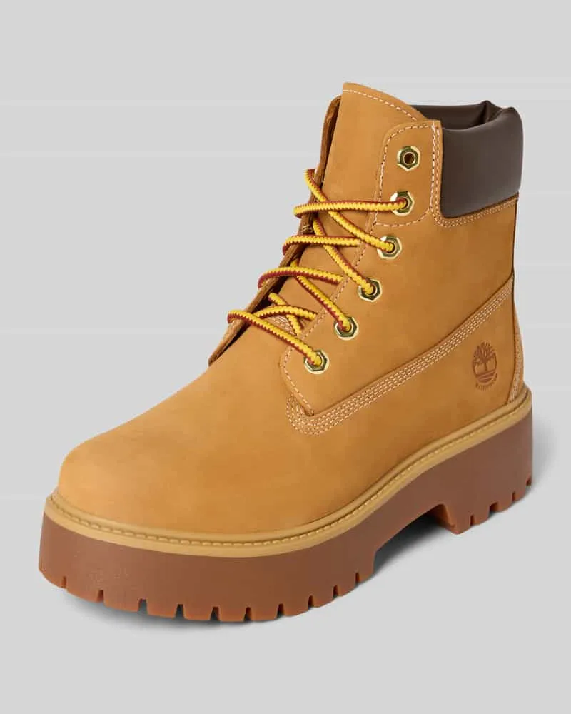 Timberland Schnürboots mit abgerundeter Spitze Camel