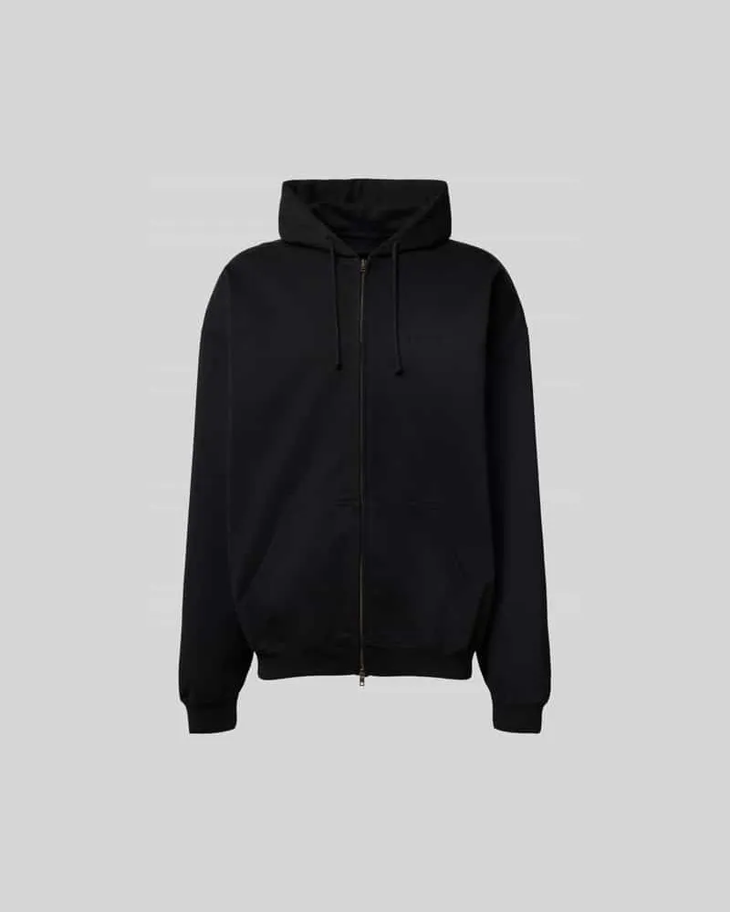 VETEMENTS Oversized Sweatjacke mit Kapuze Black